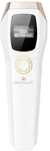 Dermalaze | Épilateur IPL lumière pulsée femme homme | Épilation définitive visage, maillot, corps | Laser sans douleur | Appareil électrique 10 modes | 1.000.000 flashs | Lunette protection inclus