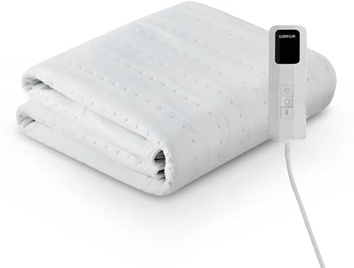 Comfeur Coperta Riscaldante 190 x 80 cm – Coperta Termica a Calore Uniforme per Corpo e Piedi, 9 Livelli di Temperatura, Timer con Spegnimento Automatico, Tessuto Morbido Lavabile a Basso Consumo