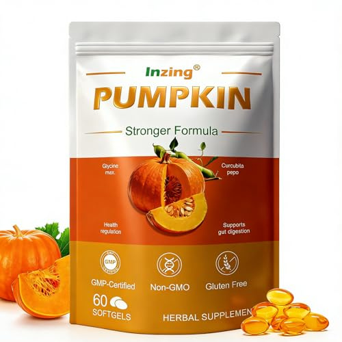 Pumpkin Seed Capsules Cold Pressed Formula Rich in Zinc & Omega Fatty Acids,Supports Healthy Hair, Heart 60 PCS