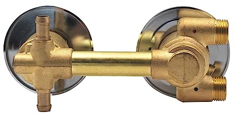 Robinet De Douche Thermostatique 2/3/4 Sortie 10-14.5cm Intubation Laiton Mitigeur Contrôle Température Salle Bain Cabinet Thermostat, Cartouches Laiton, Poignées Doubles(2 Output,14.5CM)