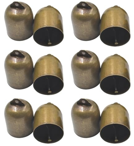 FOMIYES 20 Pezzi Campanellini Tintinnanti Vintage in Ottone Finitura Bronzo Antico Mini Campane da Appendere per Decorazioni Natalizie Fai da Te Artigianato e Campanelli Eolici Rustici