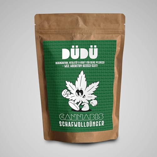 Schafwolldünger Cannabis (850g) - Organischer NPK-Dünger aus Schafschurwolle für 8-11 Pflanzen im 11-Liter Topf. Mini-Pellets 4mm. Langzeitdünger für deine Cannabis-Pflanze.
