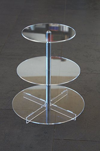 Tortenständer Tortenetagere Aluminium 3 Etagen, Hochzeitstortenständer Acryl Ø 20 25 30 cm Etagere