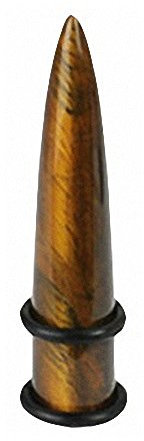Piercingfaktor Piercing Ohrpiercing Dehnungsstab Dehnstab Taper Expander Ohr Stab Organic Plug Tiger Eye Stein Braun 8mm