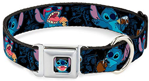 Buckle Down Dydq Stitch leende helfärger stänga hundhalsband