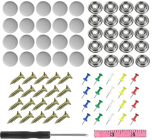 KARELLS Riparazione Automobilistica Rivetti Pulsante di Riparazione Headliner, La Riparazione del Tetto Fissaggio di Panno Tappo a Vite Strumento di Riparazione per Rivetti in Lino sul Tetto, 20 PCS