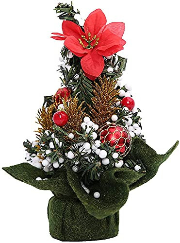 ADITAM 20 cm Mini-Weihnachtsbaum, Desktop-Ornamente für Weihnachten, künstlicher Weihnachtsbaum, perfekt für Tisch- und Schreibtischdekoration Double The Comfort