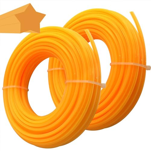 Zeqeey 3 mm x 30 m Nylon Fil de Coupe de Remplacement Ligne de Trimmer pour Débroussailleuse Les Coupe-Herbes, 2 Pièces