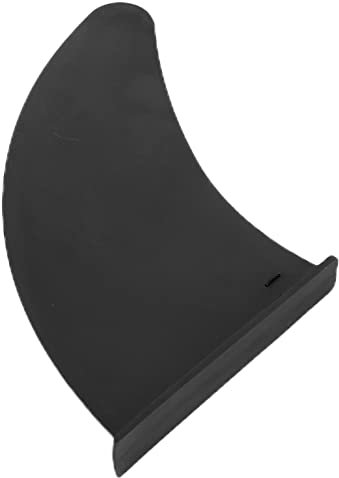 11 Zoll Schwarze SurfFinne aus PVC mit Festem Sockel, Mittelstabilisator-Aufsatz für Longboard-Surfbrett