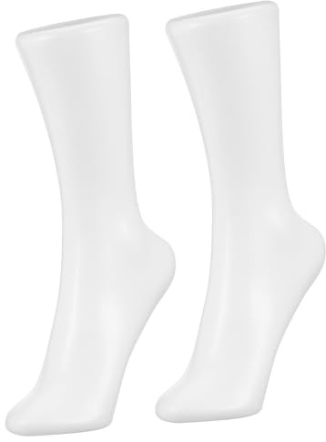 Maniquí de Pie de Plástico Blanco, 2 Piezas, Diseño Realista | Expositor Estable para Tiendas y Ferias, Superficie Lisa y Construcción Robusta, Forma de Pie