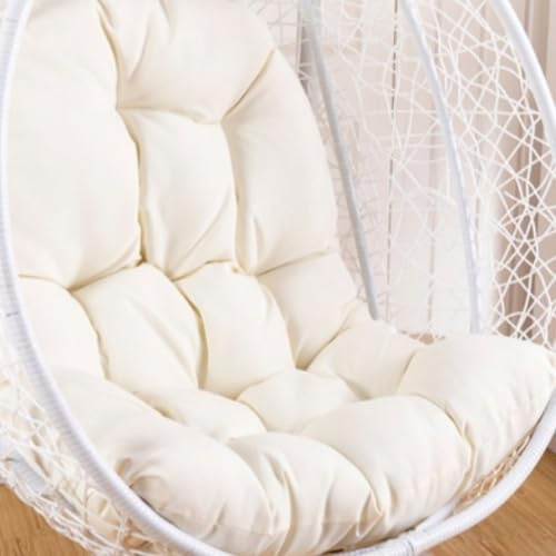 XILENY Cojín para silla de huevo, cojín redondo/respaldo para asiento colgante, 120 x 80 cm, cojín para silla colgante, cojín para polirratán/ratán, hamaca para interior y exterior, mecedora para
