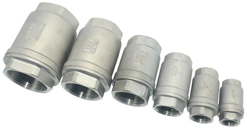 MEXEWORD Clapet Anti-Retour Vertical en Acier Inoxydable 304 H12 Pompe à Eau 1/2 3/4 1-1/2 1-1/4 1 Pouce Clapet Anti-Retour for Tuyau d'eau DN15/20/25/32/40/50(3/4)