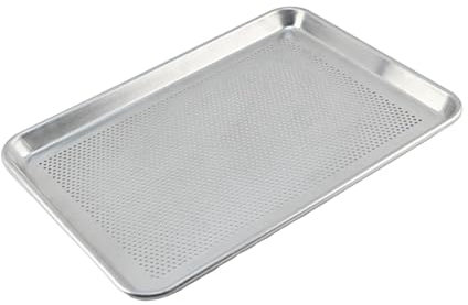 Colcolo Plaque de Cuisson en tôle perforée en Aluminium, Plaque à Pizza réutilisable pour Four, Plateau de Boulangerie pour rôtisserie de pâtisserie de fête, 46x33cm