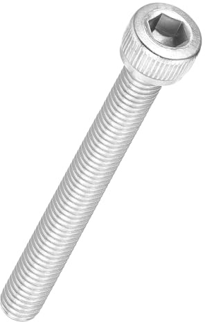 Kozelo 15pcs Tornillos de Cabeza Hexagonal - [M5-0.8 x 45mm] Acero Inoxidable 304 Totalmente Roscado Allen Tornillo para Motor Eléctrico Ventilador Impresión 3D Reparación, Plateado