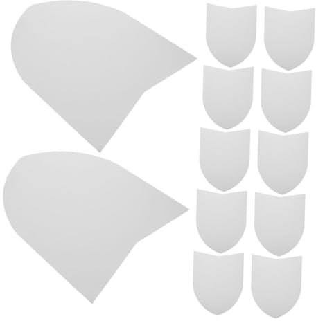 GALPADA 12Pcs Boucliers Jouets Vierge pour Garçon et Filles, Boucliers Factice à Soi-Même Prise en Main Confortable et Design Simple, Accessoires DIY pour Fêtes et Jeux d'Imagination