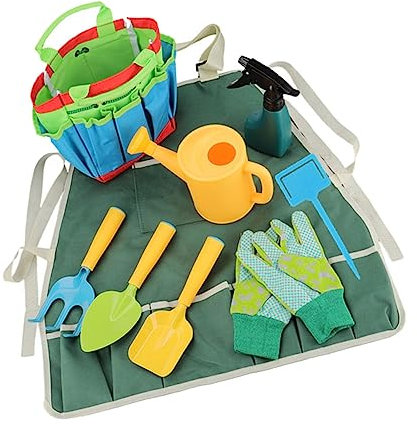 UPKOCH 1ensemble Outils De Jardinage pour Garçon Fille avec Tablier Et Outils De Plantation Ludiques pour Fleurs Et Légumes Léger Et Pratique pour Apprendre à Jardiner