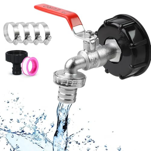 Adaptateur De Réservoir D'eau IBC-Adaptateur de réservoir S60X6 pour Robinet de Jardin en Laiton/robinet de raccord de réservoir ibc/robinet cuve 1000l plastique/adaptateur ibc universel