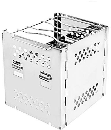 BBQ-Grill für den Außenbereich, Edelstahl, Holzofen, Campinggrill, Picknick-Grill, tragbarer, zusammenklappbarer Rucksack-Herd, Barbecue-Grill für den Außenbereich