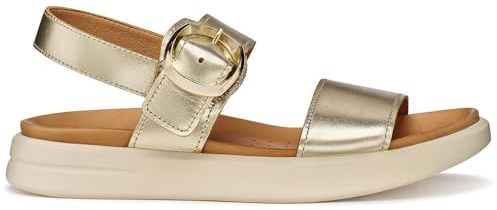 Geox Sandalo da donna D XAND 2S A Wedge, LT Gold, 37 EU