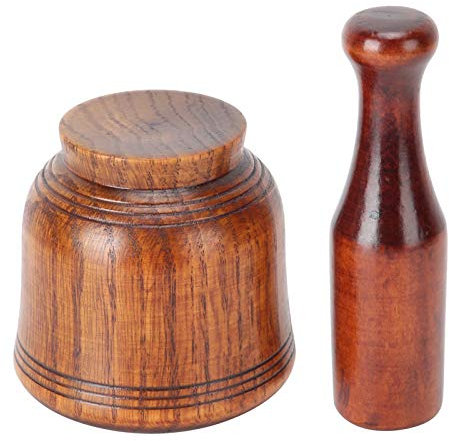 Yosoo Health Gear Bol de Broyage en Bois Mortier Fait à la Main