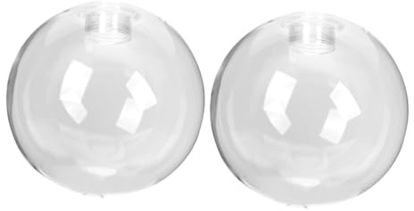 Genérico Pantallas de Lámparas de Cristal G9 de Repuesto Pantalla de Lámpara de Techo Redonda de Vidrio Transparente Diámetro 120 Mm 2 Piezas
