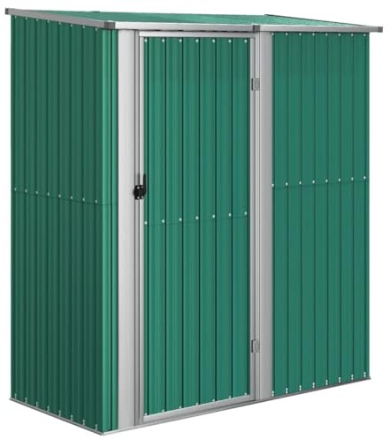 Generic Casetta da Giardino, Antracite 180,5 X 97 X 209,5 Cm, Acciaio Zincato, Mobili per Interni Ed Esterni (Verde)