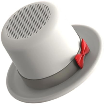 Enceinte Sans Fil Compacte | Lecteur de Musique en Forme de Haut-de-forme - Enceinte Sans Fil Magnétique avec Support pour Téléphone | Pour Chambre Voiture Pique-nique Fête Voyage Plage Maison et Étud