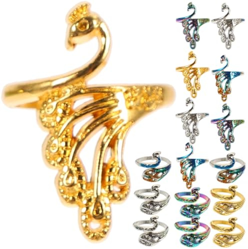 Lurrose Anillos de Tejer 16 Unidades para Manualidades y Costura, Accesorios de Crochet Creativos y Ligeros para Uso en Talleres y Hogar
