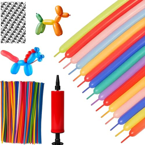 102 Pcs Modelling Balloons Set, Long Balloons for Tying