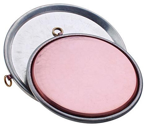 Pentole Agnelli COCU43/350 Tarte de Cuisson Conique en cuivre étamé avec Rebord, Hauteur 2 cm, diamètre 50 cm