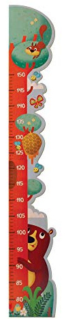 Dida - Bärenbaum Wachstumsmesser aus Holz für Kinder, Wachstumsdiagramm bis 150 cm, Höhenmesser mit Waldtieren Ideal fürs Kinderzimmer