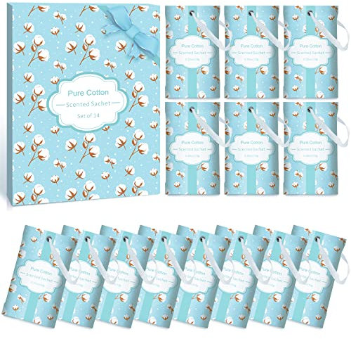 SCENTORINI Duftsäckchen Duftbeutel Baumwolle Duft Sachets für Schubladen und Schränke, Duft aus naturreines ätherisches Öl 14 Pack