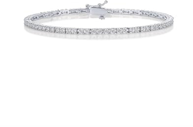 PAVOI 14K Gold Plated Cubic Zirconia Classic Tennis Bracelet | White Gold Bracelets for Women | 7.5 Inches