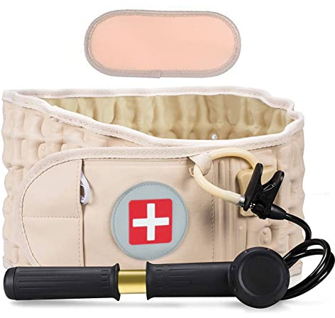 tempsnug Ceinture de décompression dorsale pour soulager les douleurs dans le bas du dos – Dispositif de traction lombaire pour adulte, Tour de Taille Ajustable