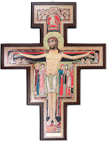 Proposte Religiose Cruz de San Damián de madera MDF de pared - 40 x 30 x 1,5 cm