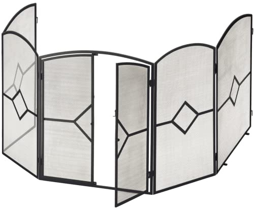 Crannog Extra Large Heavy Duty Fire Guard Screen With Front Door, Surrounds Hearth, Back Safety Latch For Child & Baby - EXTRA LARGE