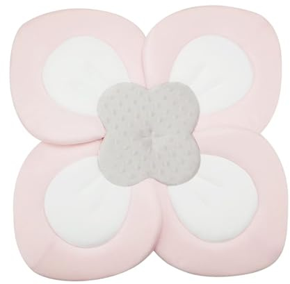 PandaEar Almohadilla de Baño para Bebés Recién Nacidos | Pétalos Suaves de Flor para Bañera de Fregadero, Esenciales para la Ducha (Rosa)