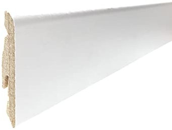 CONF. 10 PZ BATTISCOPA INCLINATO MDF VARIE FINITURE 14 X 58 X 2400 MM (ROVERE BIANCO TREND)