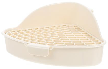 WOONEKY Box Kaninchen Toilette – Fall Haustier Hasen Töpfchen Trainer Käfig Hasen Toilette Hasen Haustier Toilettenkäfig Hamster Toilette Kaninchen Trainingstöpfchen Kunststoff Haustier