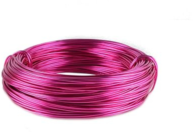 Aluminiumdraht 2 mm x 60 m Pink – Farbiger Basteldraht zum Biegen, Modellieren und Dekorieren für Floristik, Drahtfiguren und DIY Projekte