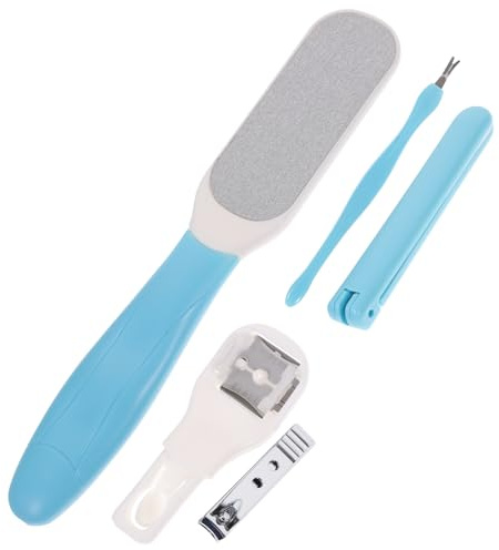 Healeved 6pezzi Pedicure Professionale per Piedi Rimozione Morta e Calli Kit di Strumenti in Acciaio Inox Filettatura per Esfoliare Pelli Dure per Viaggi e Uso Quotidiano