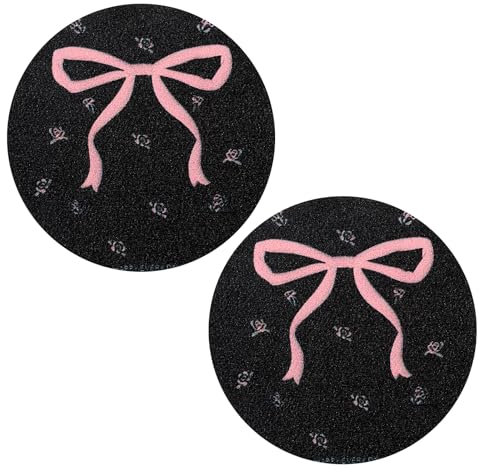 2 Pack Car Cup Holder Coaster, Universal Car Cup Holder Insert Cute Black Bow Cars Cups Coaster Silicone Anti Slip Cars Coasters for Women Men