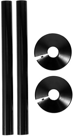 ERINGOGO 2sets Radiator Pipe Cover and Sleeve Kit Decorative Ring for Water Pipes Minimalist Design for Home Easy Installation Plastic Fits Shower Heater