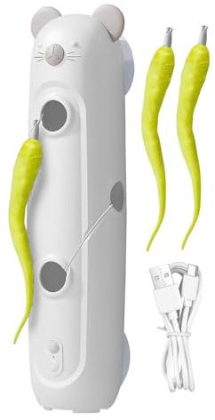 Generico Elettrico Con Sensore Intelligente - Caterpillar Smart Cat Toys, Giocattolo Interattivo Per Animali Con Piume | Motion Worm Cat Toy Per Soggiorno Camera Da leto Routine Di Esercizi Di Gio