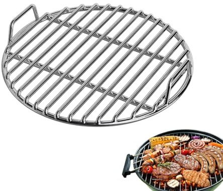 Grill Grates Stainless Steel Non-Stick Heat Resistant | Round BBQ Grate Cooking Rack for Home Commercial Restaurant Travel Barbecue Backyard Camping Fishing