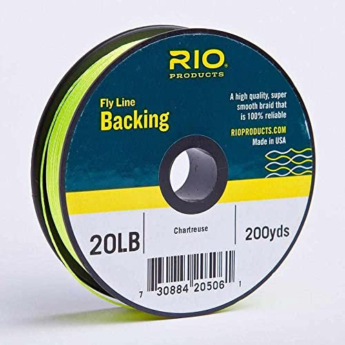 Rio Fly Fishing Backing Dacron 20Lb 100 yd. Fly Tying Equipment, Chartreuse