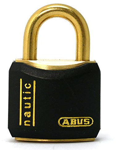 ABUS 010156 - T84MB/20_NEGRO Candado Nautic de latón 20 mm negro