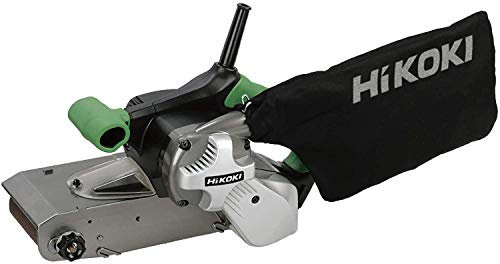 HiKOKI Ponceuse à Bande - 1020W, 100 mm Largeur de Bande - Vitesse Variable, Sac à Poussière, Poignée Soft, Conception Compacte, Aspiration de Poussière Efficace - Idéal pour Ponçage Précis et Rapide