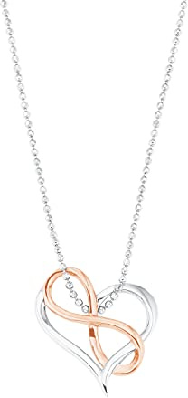 Amor Kette mit Anhänger 925 Sterling Silber Damen Halsschmuck, mit Zirkonia synth., Herz, Kommt in Schmuck Geschenk Box
