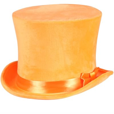 Thetru Velour Zylinder Flair mit Satinband – eleganter Hut für Kostüme, Karneval & Events – für Damen und Herren